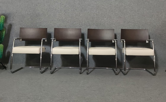 Image 1 of 4× Sedie da cucina in stile moderno di metà secolo, sedia da cucina, sedia da cucina danese anni '60, poltrona vintage retrò