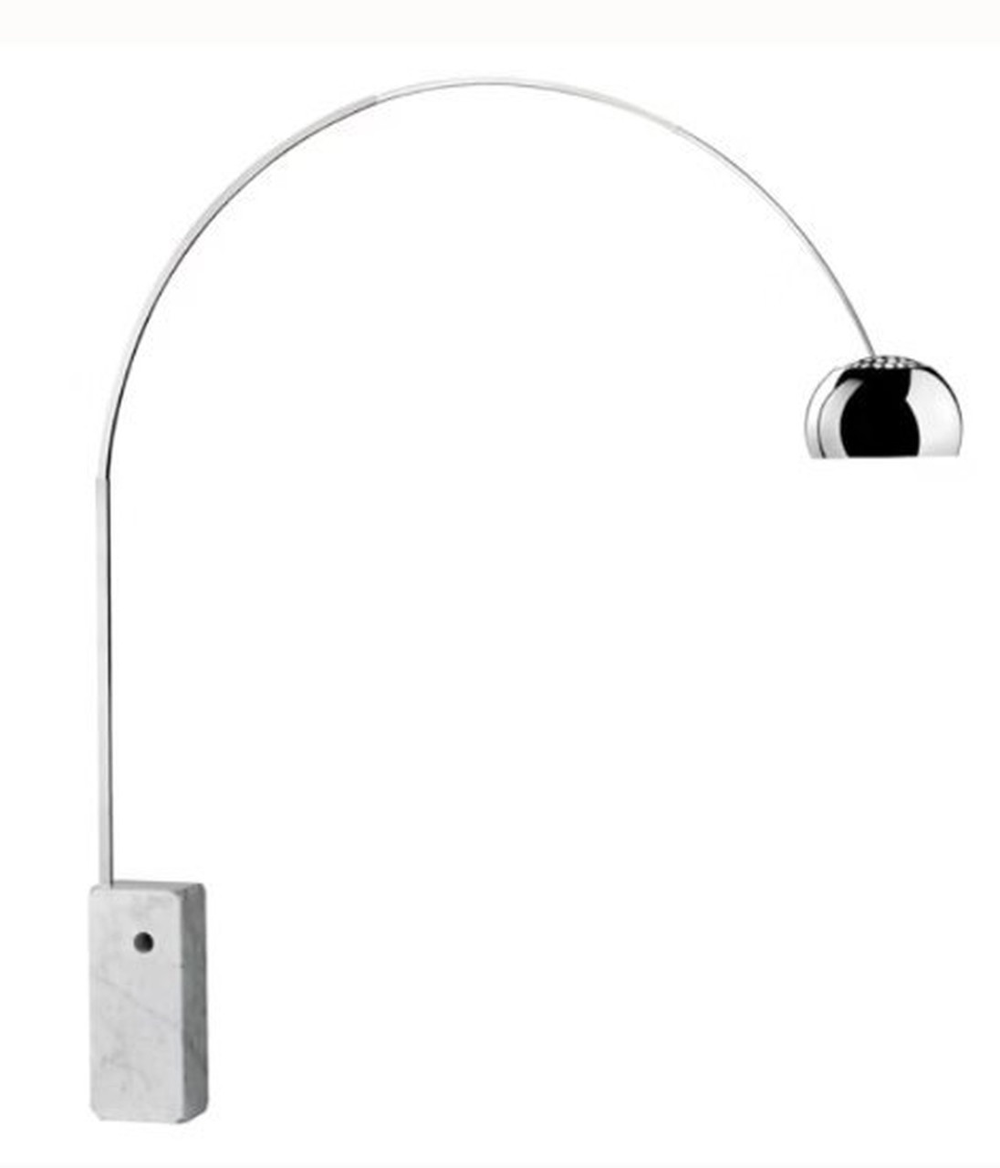 Lampada da terra originale Arco in marmo di Carrara