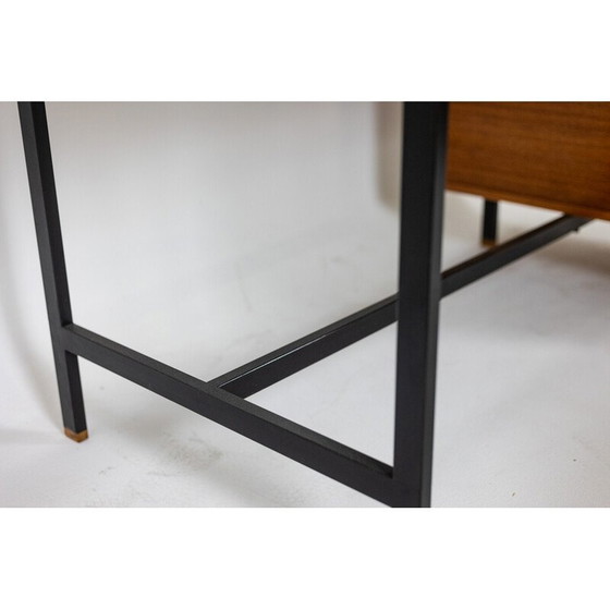 Image 1 of Vintage teak and lacquered metal desk by Pierre Guariche, France 1960