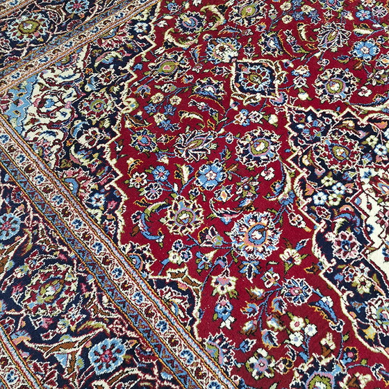 Image 1 of Large Vintage Hand Knotted Carpet