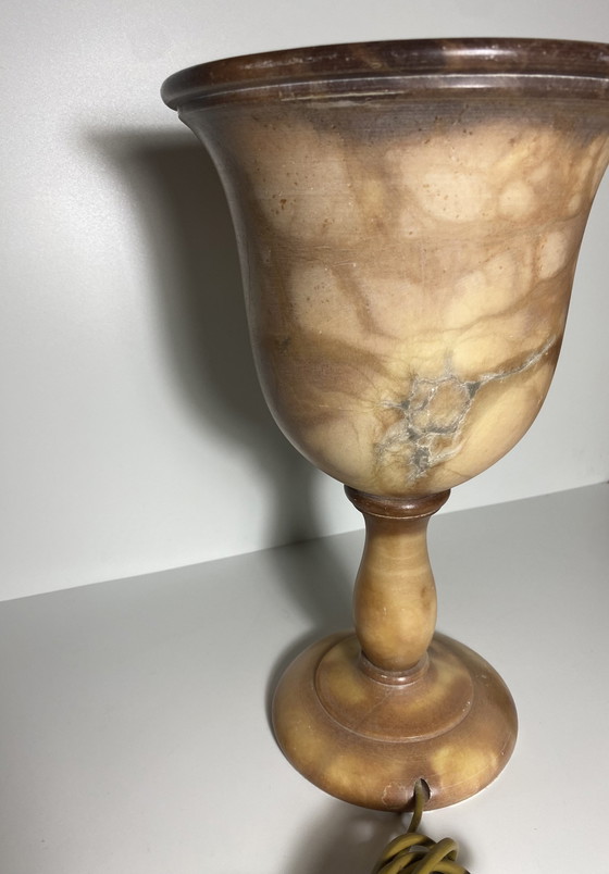 Image 1 of Beautiful Even French Alabaster Lamp