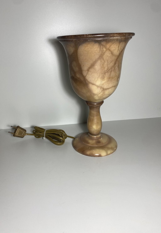 Beautiful Even French Alabaster Lamp