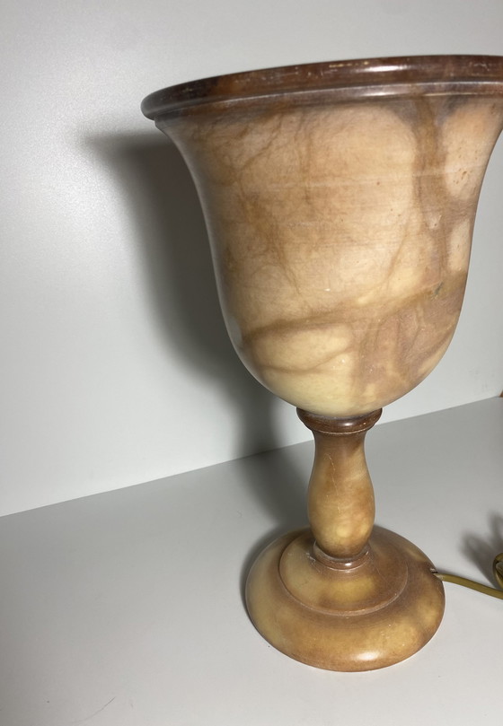 Image 1 of Beautiful Even French Alabaster Lamp