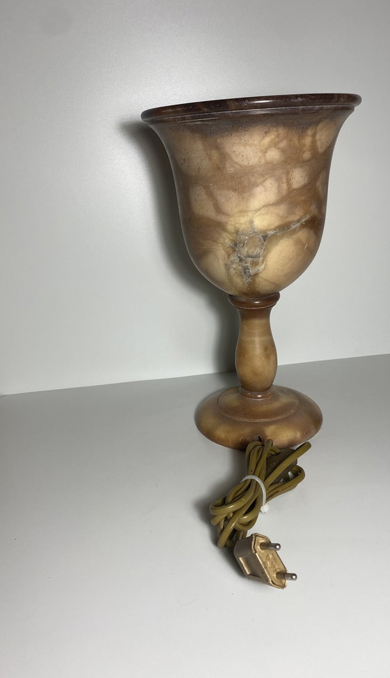 Image 1 of Beautiful Even French Alabaster Lamp