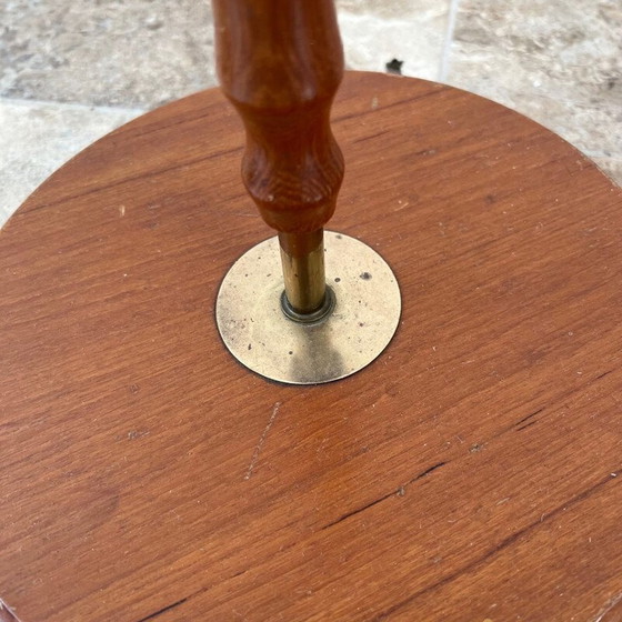 Image 1 of Coppia di lampade da terra vintage in ottone e teak, Svezia 1970