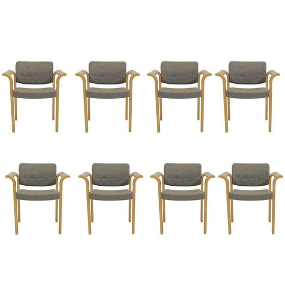 Image 1 of Set of 8 vintage Armchairs Rud Thygesen Johnny Sorensen 1970s