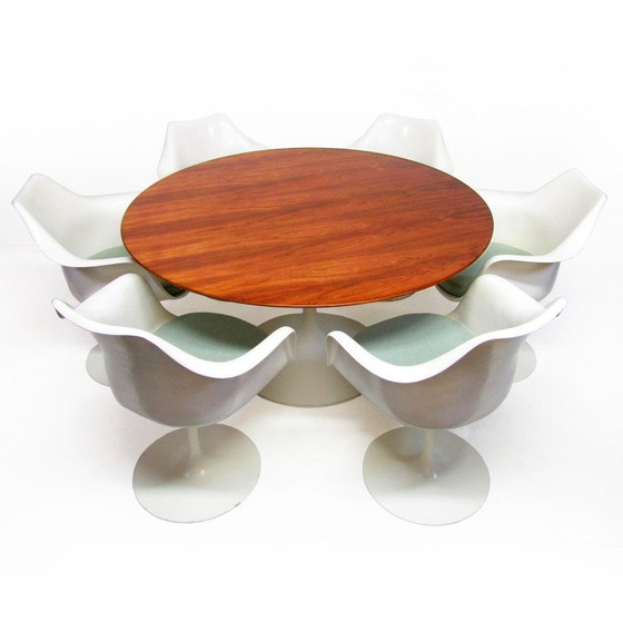 Image 1 of Vintage “Tulip” dining set in Rio rosewood by Eero Saarinen for Knoll, 1970