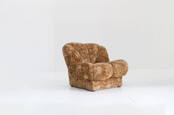 Image 1 of Vintage Italian Armchair 1970s Velvet