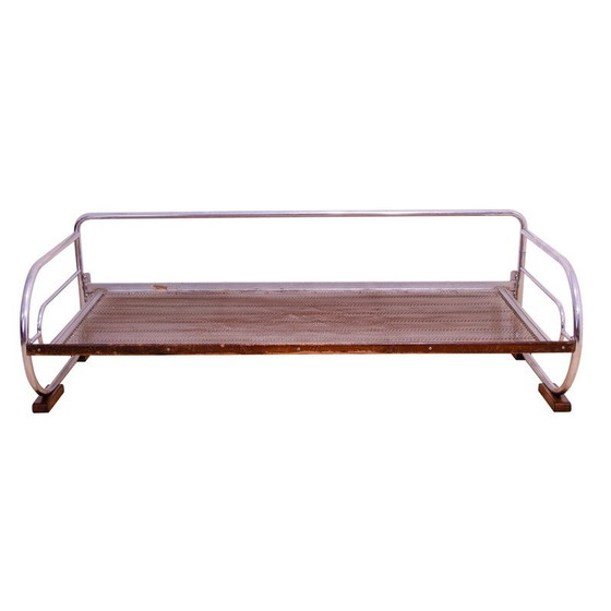 Image 1 of Vintage Bauhaus 3-seater sofa in tubular chrome steel by Hynek Gottwald, 1930