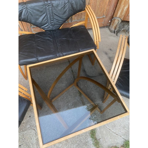 Image 1 of Mid-century leather living room set