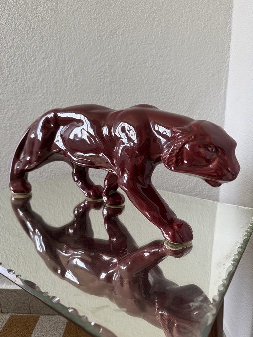 Art Deco Ceramic Panther