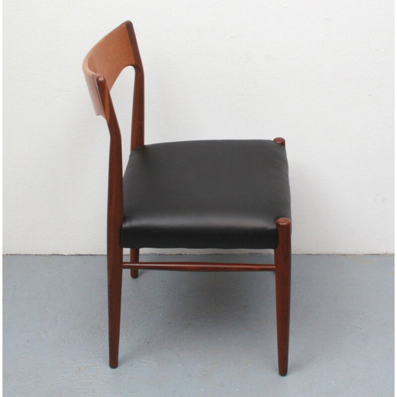 Image 1 of Vintage chair in teak and leather, Denmark 1960s