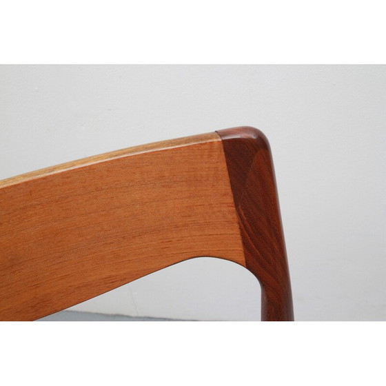 Image 1 of Vintage chair in teak and leather, Denmark 1960s