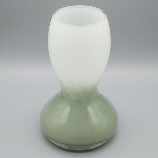 Exquisite Cased Glass Vase Jugendstil Art Déco Style Circa 1930S Opal Glass 23Cm