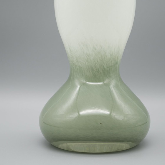 Image 1 of Exquisite Cased Glass Vase Jugendstil Art Déco Style Circa 1930S Opal Glass 23Cm