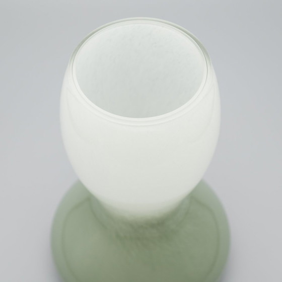 Image 1 of Exquisite Cased Glass Vase Jugendstil Art Déco Style Circa 1930S Opal Glass 23Cm