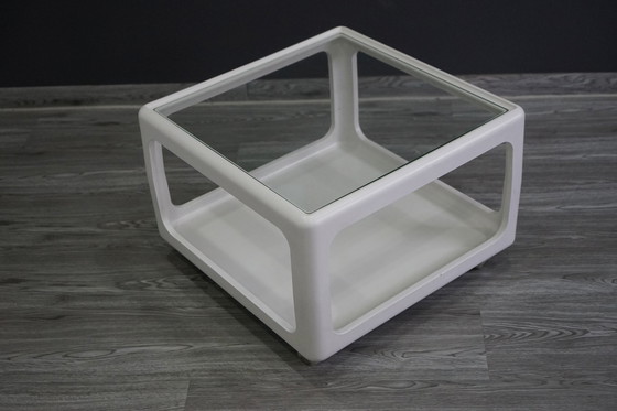 Image 1 of White Pop Art table by Opal Möbel, 1970s