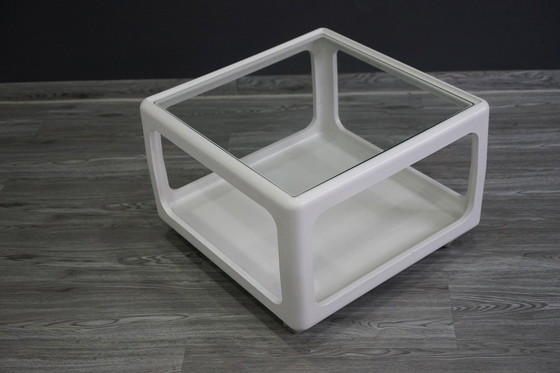 Image 1 of White Pop Art table by Opal Möbel, 1970s