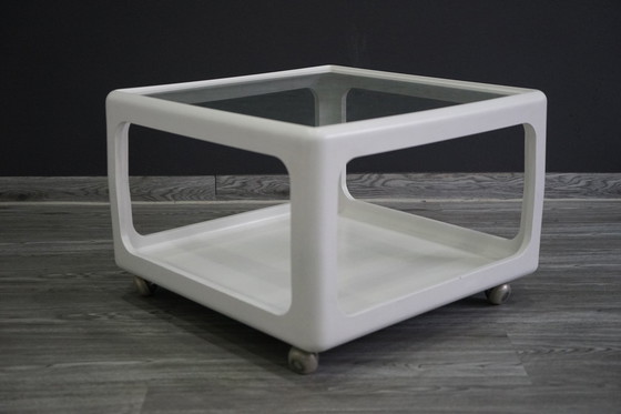 Image 1 of White Pop Art table by Opal Möbel, 1970s