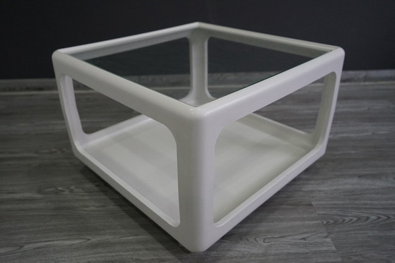 Image 1 of White Pop Art table by Opal Möbel, 1970s