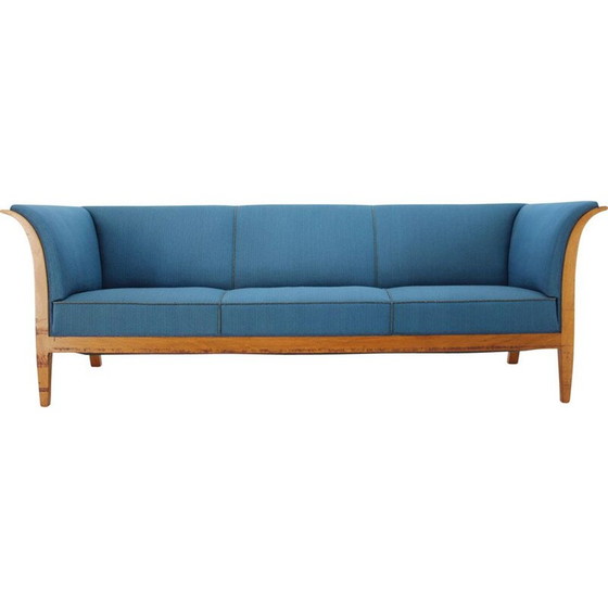 Image 1 of Vintage 3 seater mahogany sofa, Denmark 1940