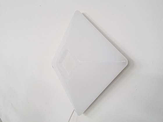 Image 1 of White plexiglass square IGuzzini wall or ceiling light, Italy 1970's