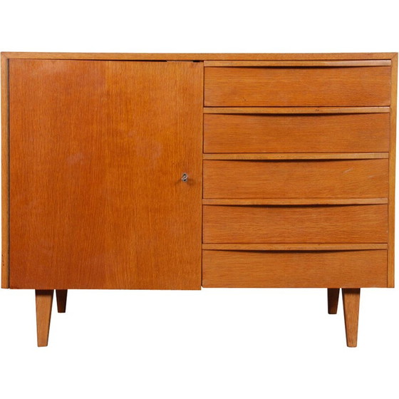 Image 1 of Vintage oak wood chest of drawers for Drevozpracujici Podnik, Czechoslovakia 1960