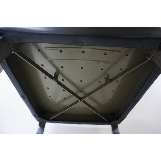 Image 1 of Set of 4 vintage chairs in chrome and Art Deco leatherette, 1940