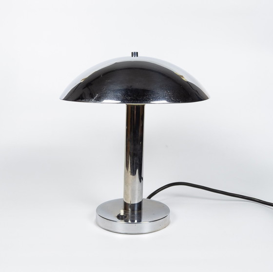 Image 1 of Bauhaus Chrome Lamp By Miroslav Prokop For Napako, 1930S