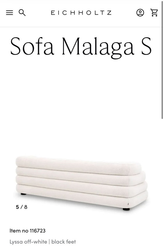 Image 1 of Sofá Eichholtz Málaga S