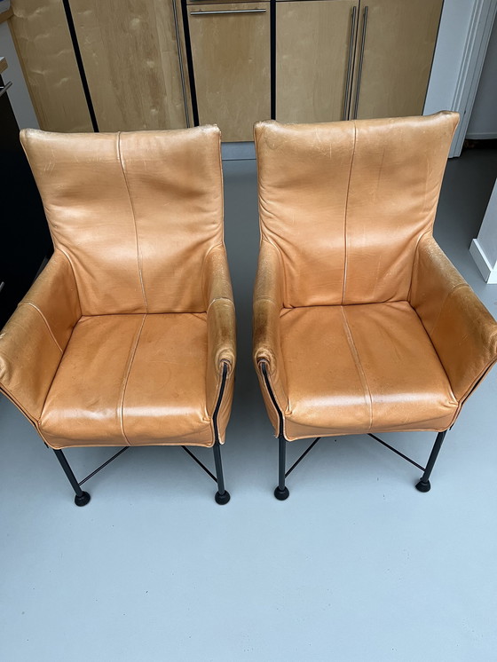 Image 1 of 4 Montis Chaplin Dining Chairs Leather