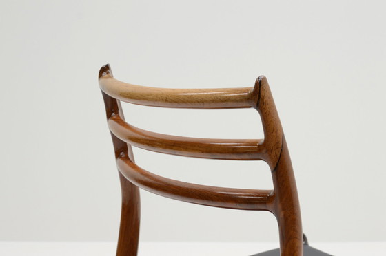 Image 1 of Set of 4 rosewood Model 78 dining chairs by Niels otto Møller for J.L. Møllers møbelfabrik, Denmark 1962.