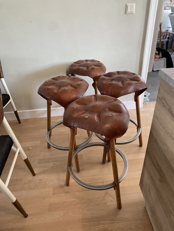 Image 1 of 4x Vroonland Saddle Stool