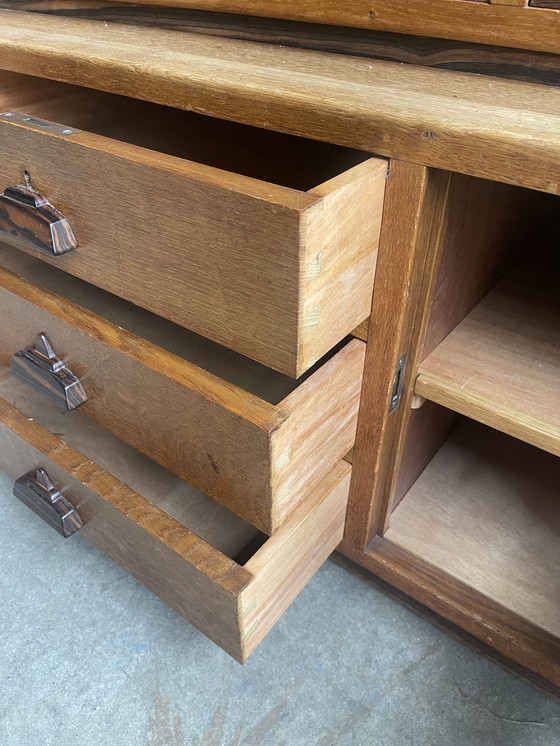 Image 1 of Art Deco Amsterdam School Buffet Cabinet / Bookcase