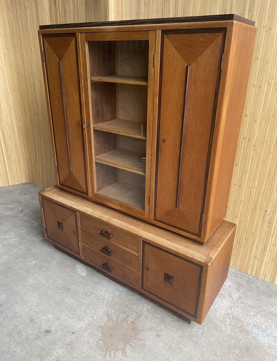 Image 1 of Art Deco Amsterdam School Buffet Cabinet / Bookcase