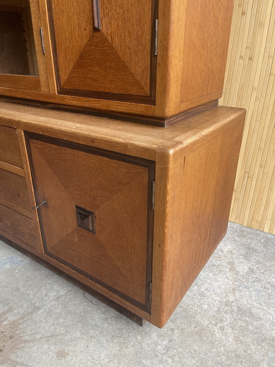 Image 1 of Art Deco Amsterdam School Buffet Cabinet / Bookcase