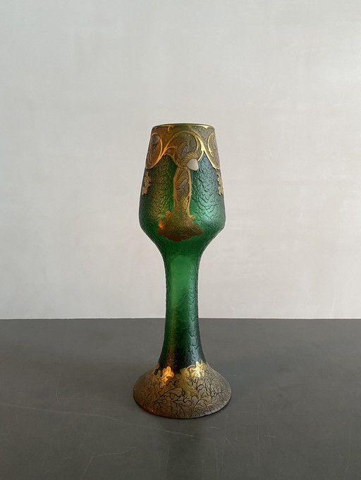 Montjoye Legras French Decorative Gilt Goblet, France, 19th Century