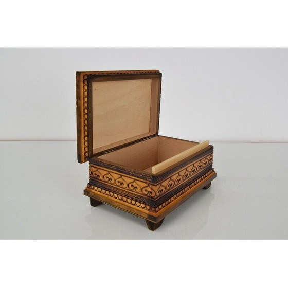 Image 1 of Scatola di legno d'epoca, Cecoslovacchia 1960