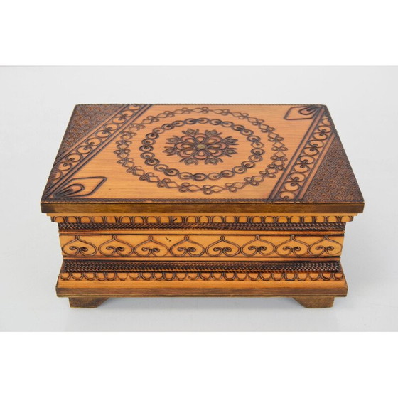 Image 1 of Scatola di legno d'epoca, Cecoslovacchia 1960