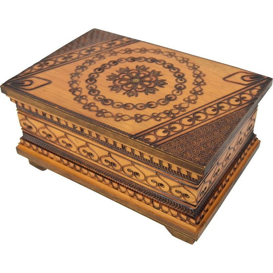 Image 1 of Scatola di legno d'epoca, Cecoslovacchia 1960