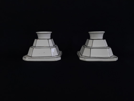 Image 1 of Art Deco Porcelain Wall Lights