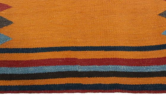 Image 1 of Hand-woven Designer Kilim - 125 X 115 Cm - Fresh Colors & Geometric Design