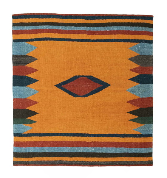 Image 1 of Hand-woven Designer Kilim - 125 X 115 Cm - Fresh Colors & Geometric Design