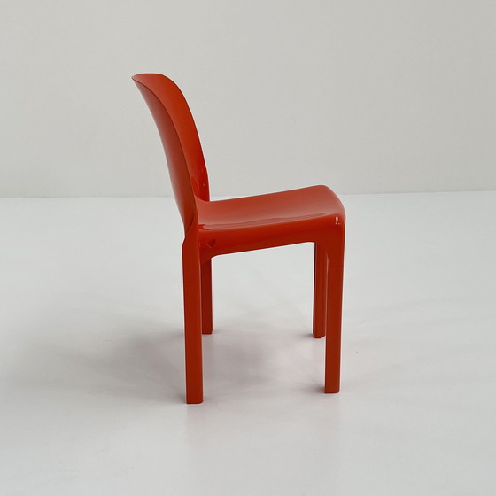 Image 1 of Orange Selene Chair By Vico Magistretti For Artemide, 1970S