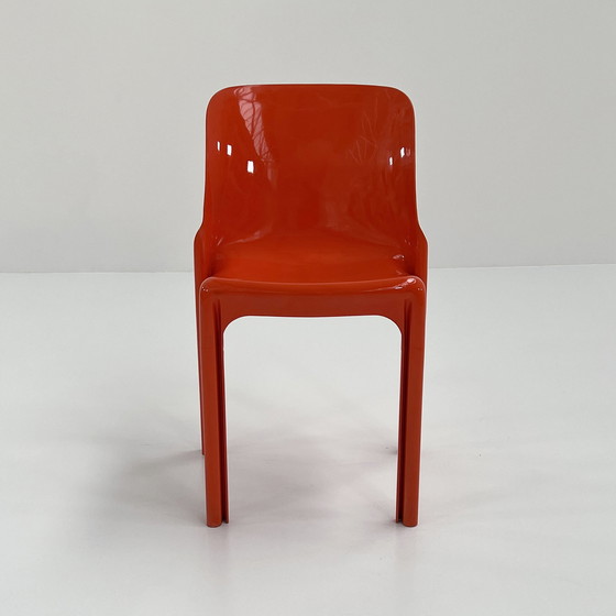 Image 1 of Orange Selene Chair By Vico Magistretti For Artemide, 1970S