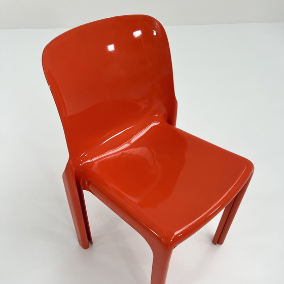 Image 1 of Orange Selene Chair By Vico Magistretti For Artemide, 1970S