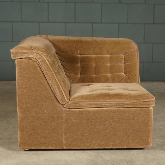 Image 1 of Midcentury Modular Fabric Corner Sofa - 1960s