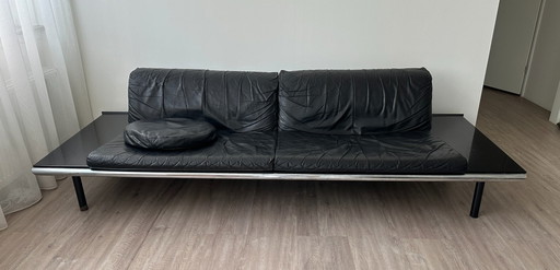 Harvink The Mission black leather 3-seater sofa