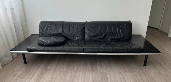 Image 1 of Harvink The Mission black leather 3-seater sofa