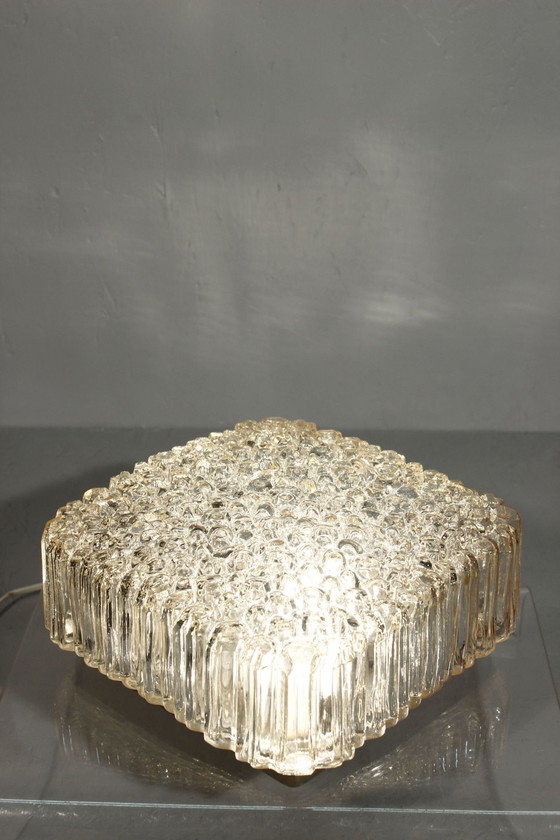 Image 1 of Limburg Glashütte - Wall Or Ceiling Fixture A670 Textured Glass Germany 1970S